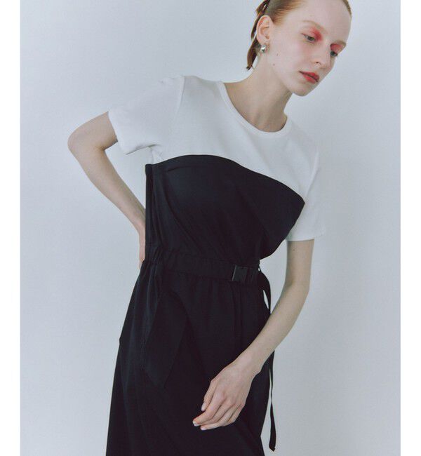 ADAM ET ROPE'「【サステナブル】撥水コンビワンピース」|ワンピース|