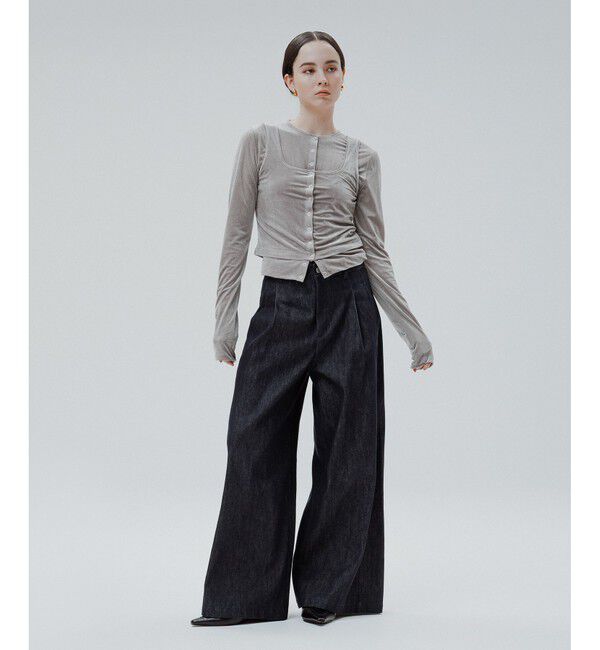 ADAM ET ROPE'「ツイストシームワイドデニム」|デニム|