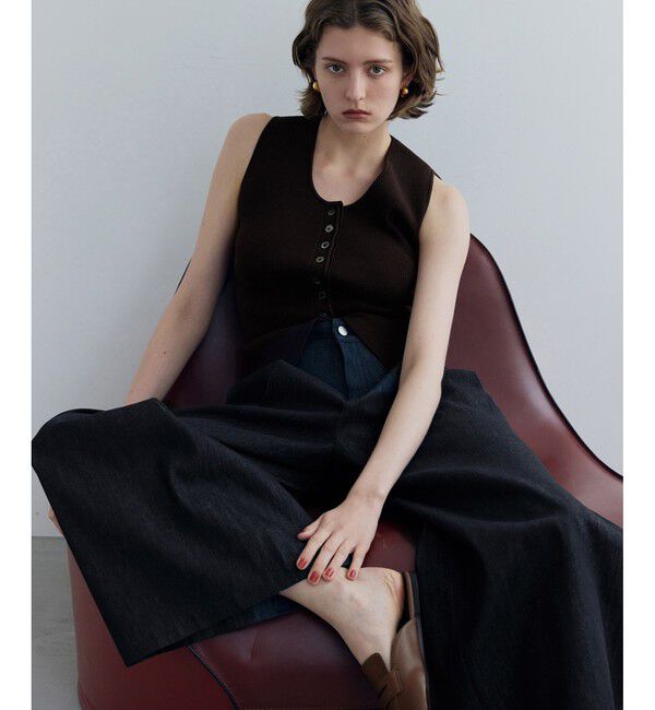 ADAM ET ROPE'「ツイストシームワイドデニム」|デニム|