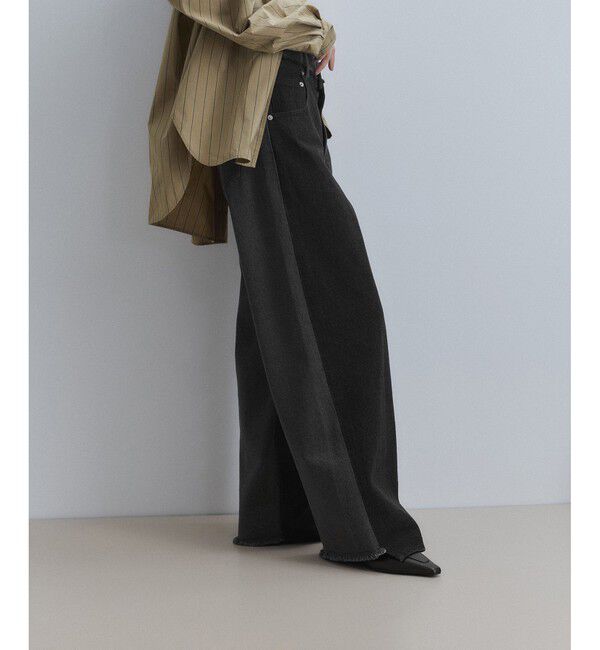 ADAM ET ROPE'「【WEB限定】イレギュラーヘムワイドストレートパンツ」|チノ|