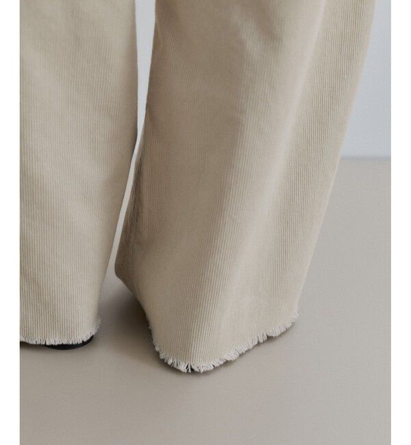 ADAM ET ROPE'「【WEB限定】イレギュラーヘムワイドストレートパンツ」|チノ|