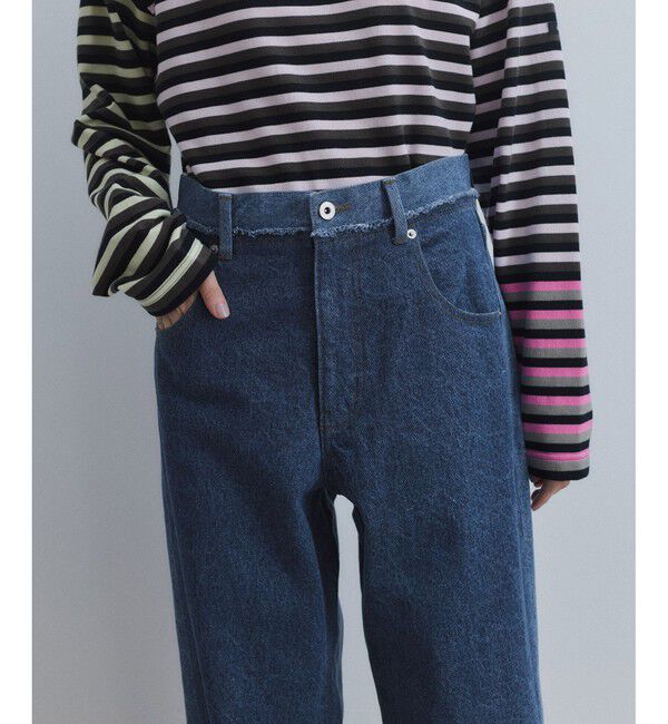 ADAM ET ROPE'「【WEB限定】イレギュラーヘムワイドストレートパンツ」|チノ|