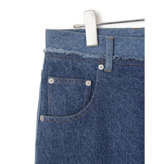 ADAM ET ROPE'「【WEB限定】イレギュラーヘムワイドストレートパンツ」|チノ|