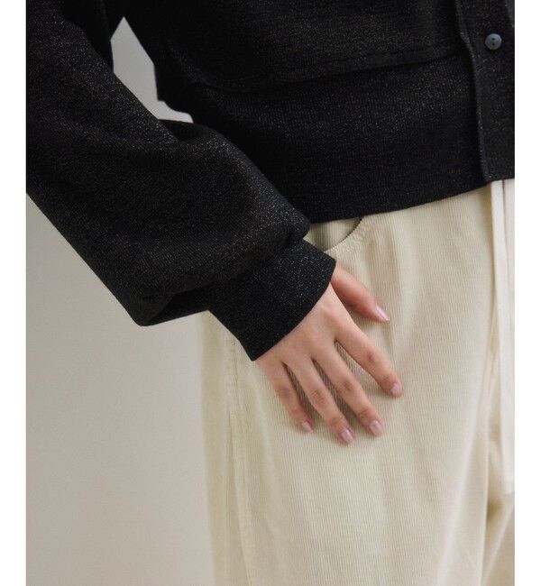 ADAM ET ROPE'「【WEB限定】ラメニットコンパクトカーディガン」|カーディガン|