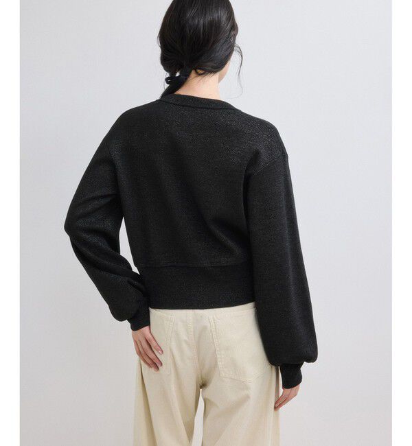 ADAM ET ROPE'「【WEB限定】ラメニットコンパクトカーディガン」|カーディガン|