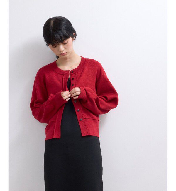 ADAM ET ROPE'「【WEB限定】ラメニットコンパクトカーディガン」|カーディガン|