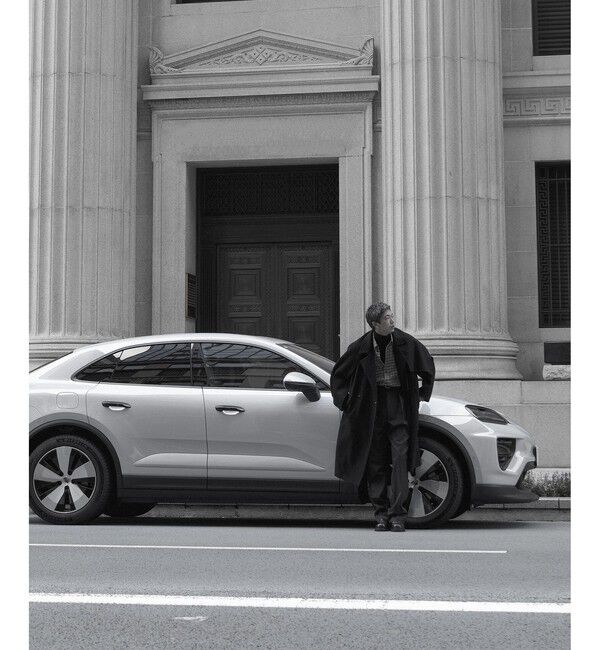 ADAM ET ROPE'「カシミヤ ダブルフェイス セミダブルコート / マフラー付き」|ステンカラーコート|