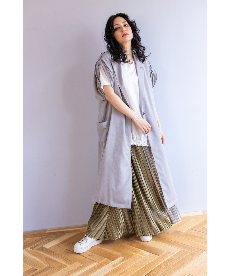  「切替ランダムプリーツスカート」|スカート|