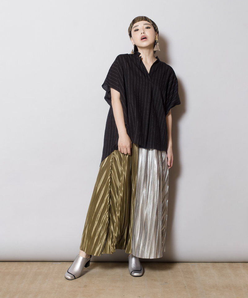  「切替ランダムプリーツスカート」|スカート|
