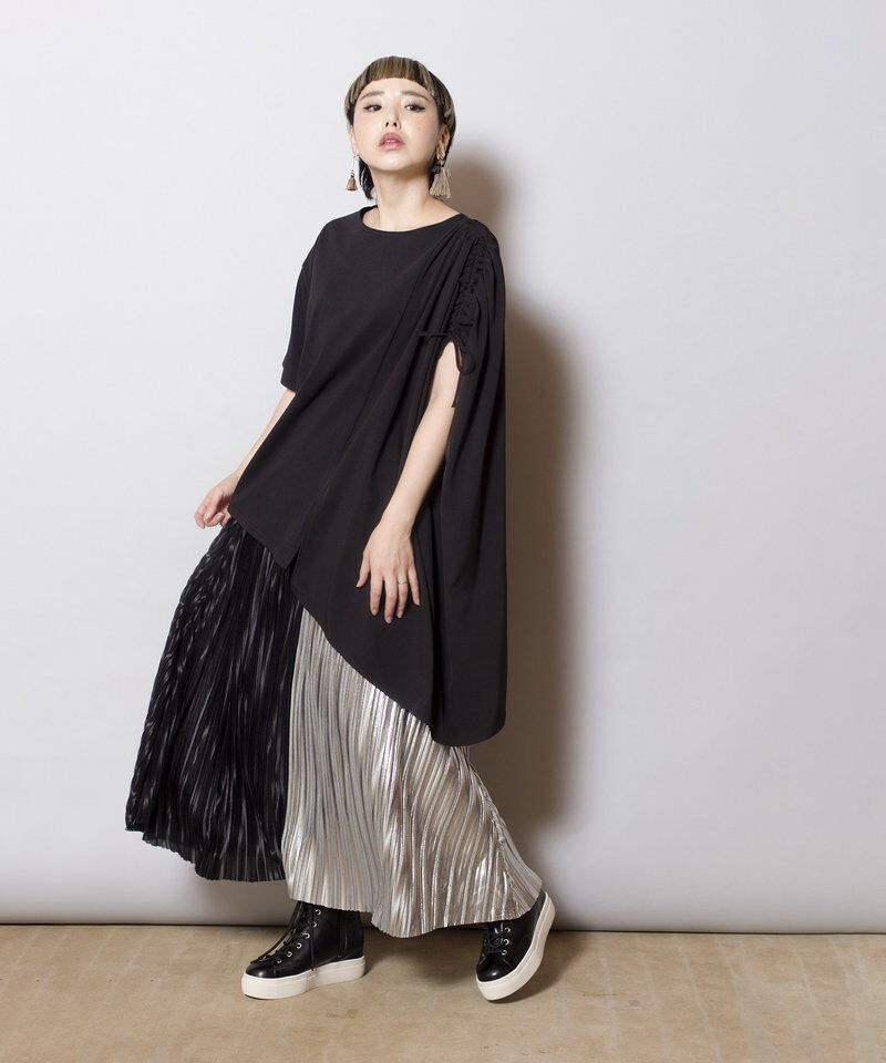  「切替ランダムプリーツスカート」|スカート|