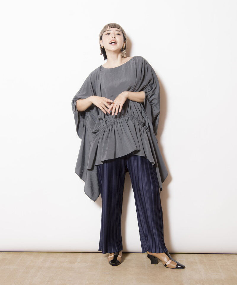  「ランダムプリーツテーパードパンツ」|その他|