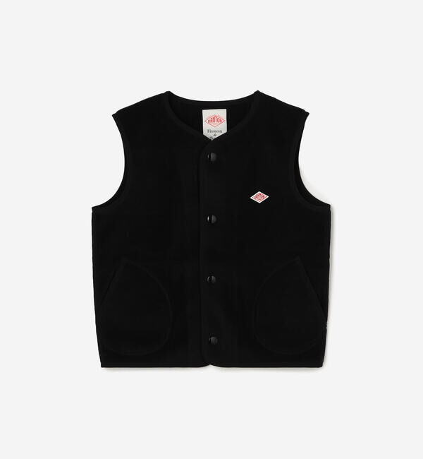 DANTON「DANTON | キッズ フリースカラーレスベスト」|ダウンベスト・ベスト|BLACK