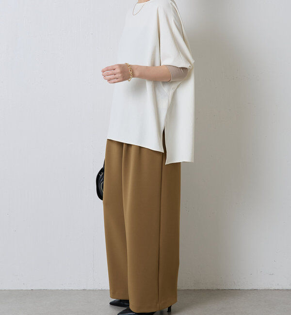  「《高機能/オールシーズン着られる》ジャージ袖リブブラウス」|シャツ・ブラウス|