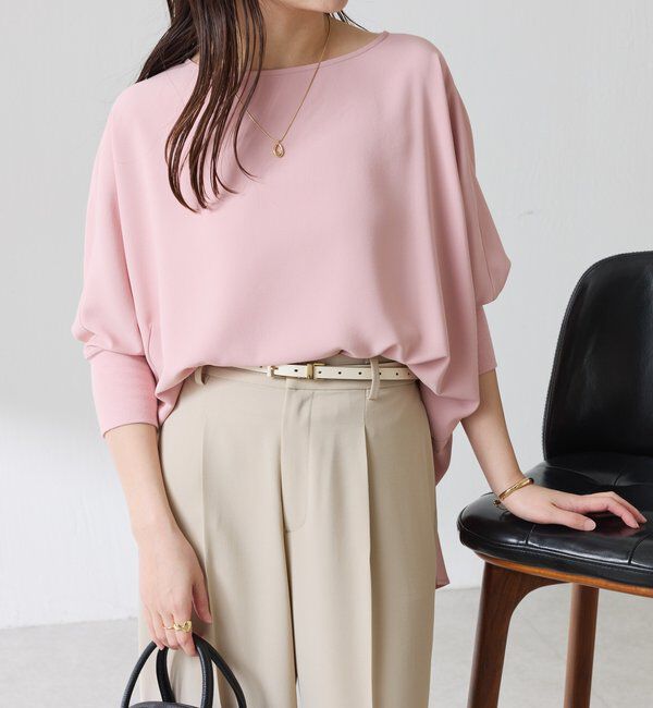  「《高機能/オールシーズン着られる》ジャージ袖リブブラウス」|シャツ・ブラウス|