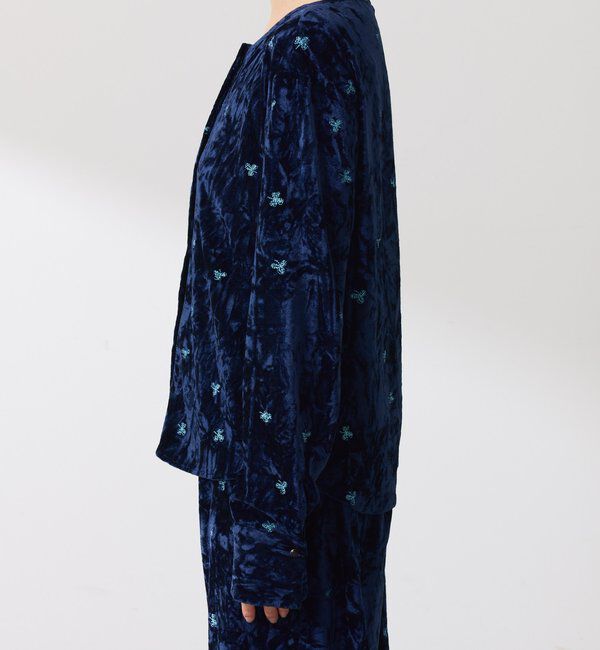  「刺繍ベロアカットソー」|Tシャツ・カットソー|