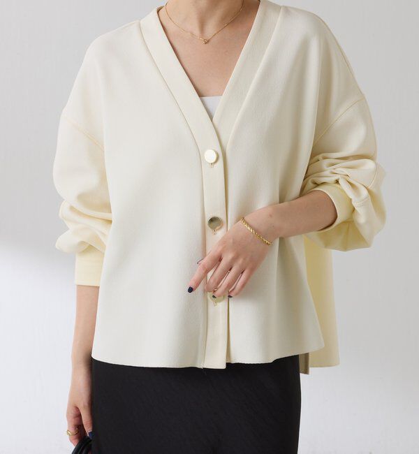  「《WEB限定/気温調整に◎》メタル釦ジョーゼットカーディガン」|Tシャツ・カットソー|