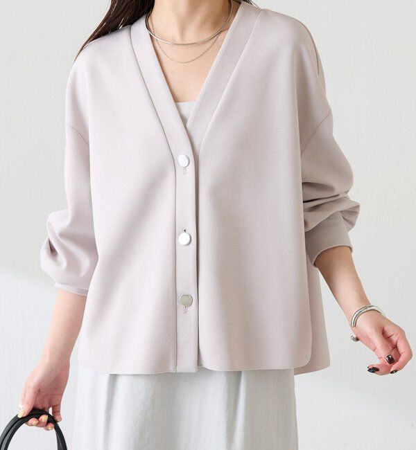  「《WEB限定/気温調整に◎》メタル釦ジョーゼットカーディガン」|Tシャツ・カットソー|