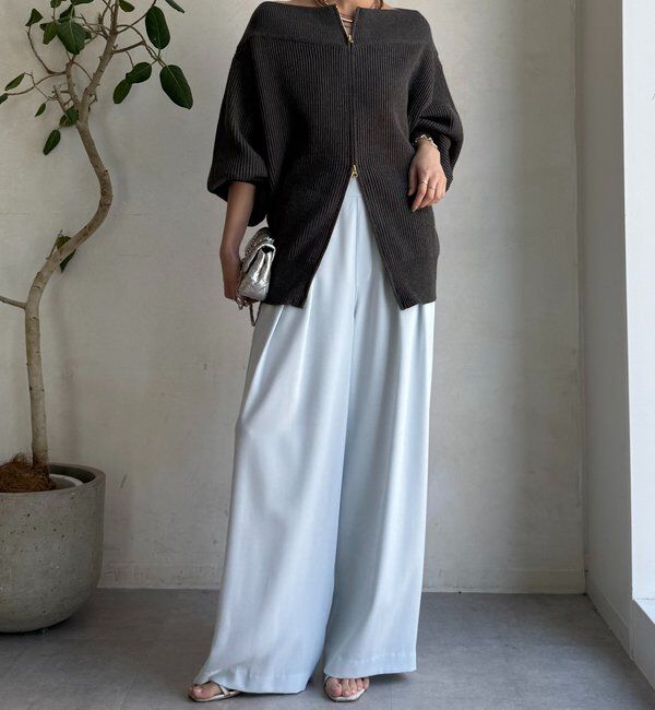  「【累計販売数3万枚突破/23色4サイズ展開！】タックワイドパンツ」|チノ|