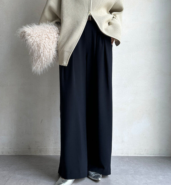  「【累計販売数3万枚突破/23色4サイズ展開！】タックワイドパンツ」|チノ|