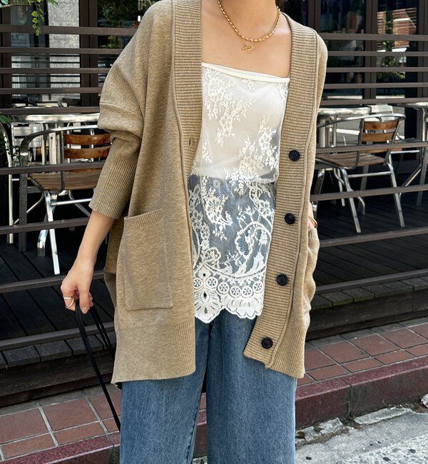  「マシーンウォッシャブルニットカーディガン」|カーディガン|