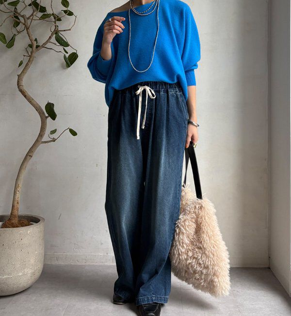  「メリノウール100%ボートネック」|ニット・セーター|