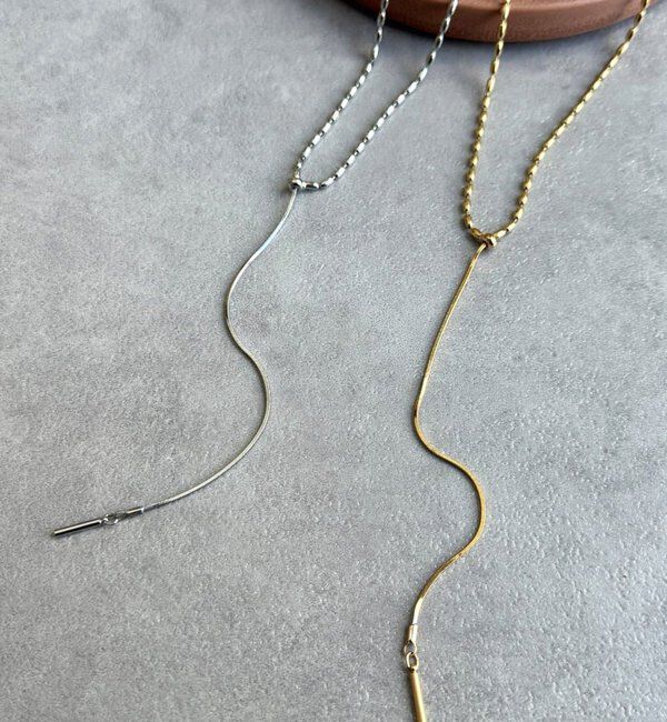  「変形ボールチェーンスライダーネックレス」|ネックレス|