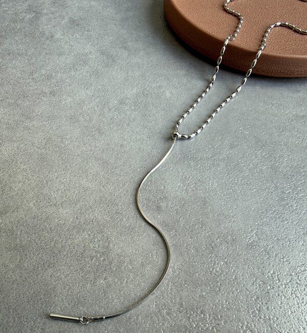  「変形ボールチェーンスライダーネックレス」|ネックレス|