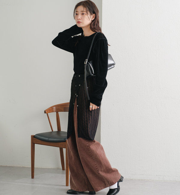  「チュールベロア2WAYカーディガン」|Tシャツ・カットソー|