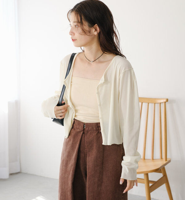  「チュールベロア2WAYカーディガン」|Tシャツ・カットソー|