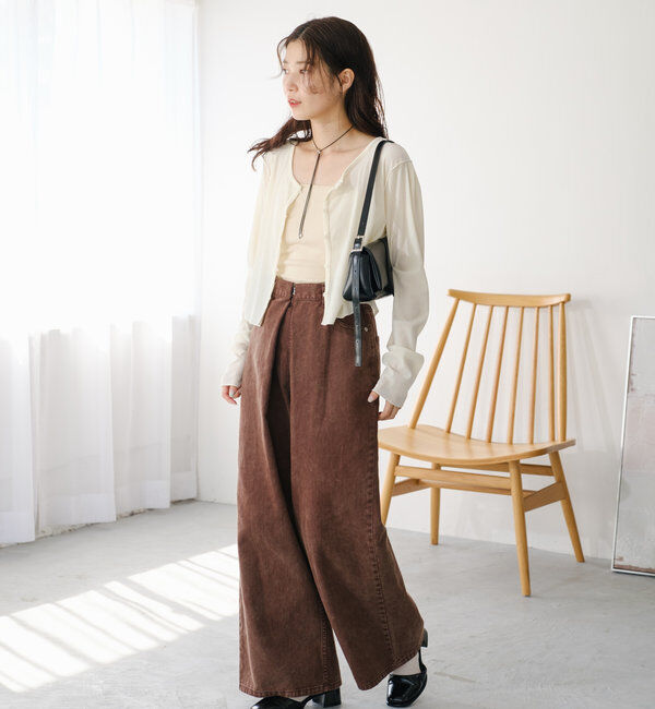  「チュールベロア2WAYカーディガン」|Tシャツ・カットソー|