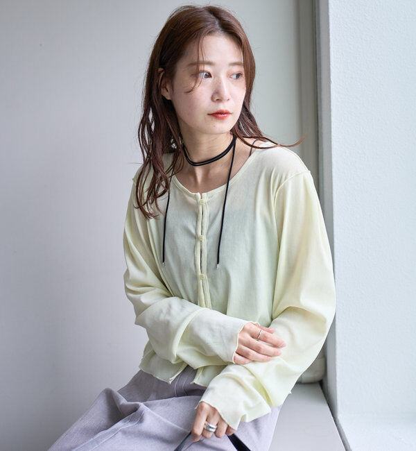  「チュールベロア2WAYカーディガン」|Tシャツ・カットソー|