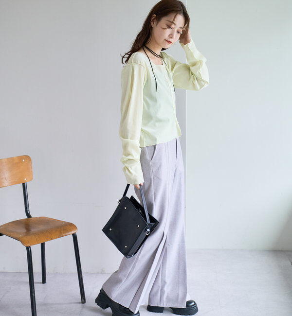  「チュールベロア2WAYカーディガン」|Tシャツ・カットソー|