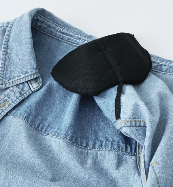  「【RIMH（リムエイチ）】ショルダーパッドロングシャツ」|シャツ・ブラウス|