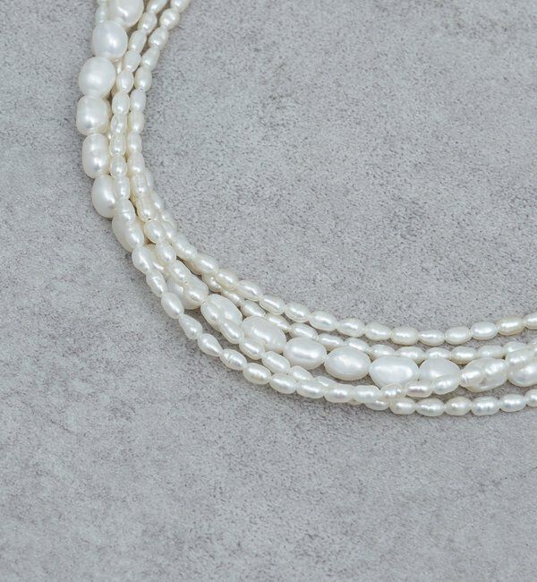  「【2.718】MIXパール5連ネックレス」|リング|