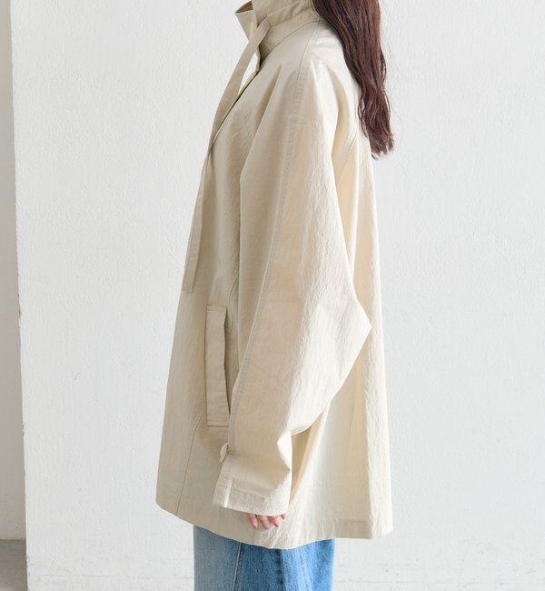  「スタンドカラーミドルトレンチ」|トレンチコート|