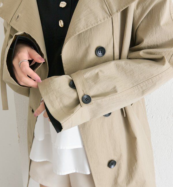  「スタンドカラーミドルトレンチ」|トレンチコート|