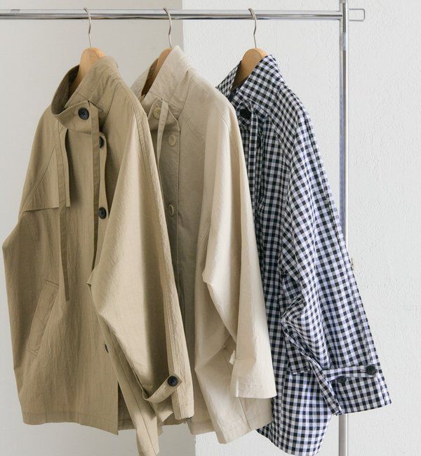  「スタンドカラーミドルトレンチ」|トレンチコート|