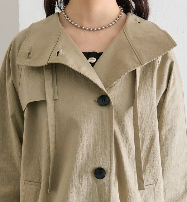  「スタンドカラーミドルトレンチ」|トレンチコート|