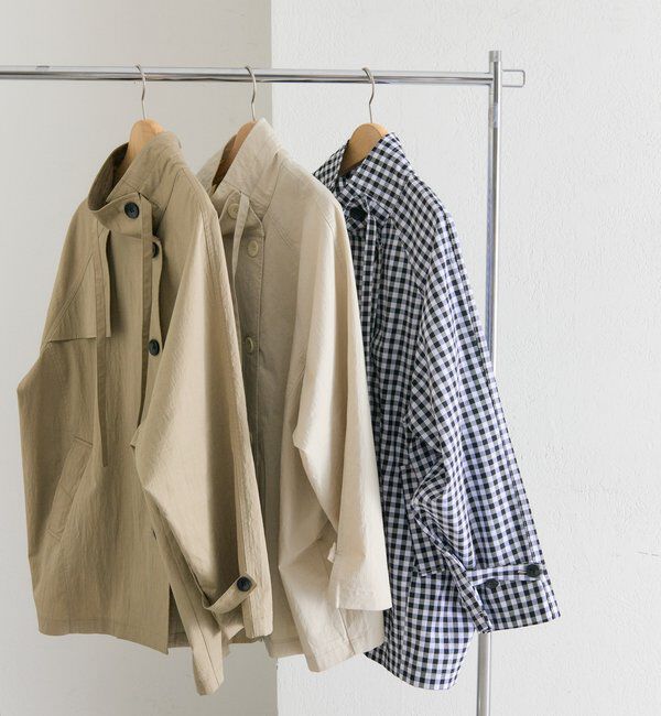  「スタンドカラーミドルトレンチ」|トレンチコート|