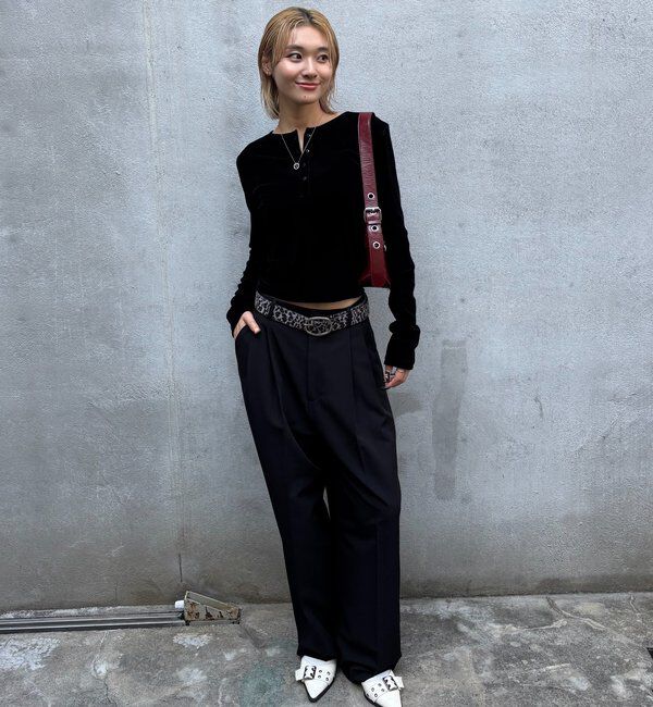  「フロッキーメッシュ ヘンリートップス」|Tシャツ・カットソー|