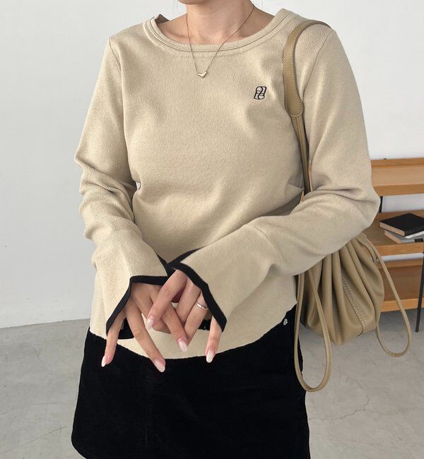  「1ポイントバイカラーニット」|ニット・セーター|