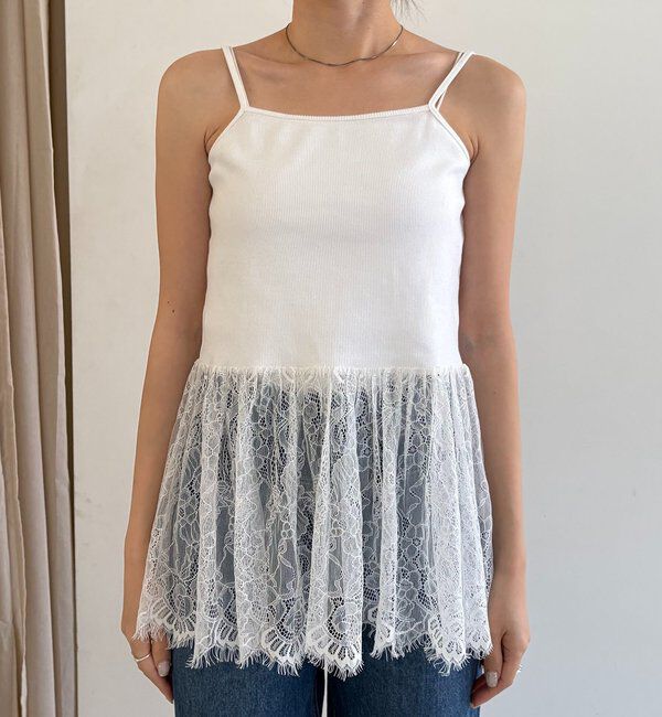  「【新色ブラック/調整可能◎】レースキャミ」|キャミソール|