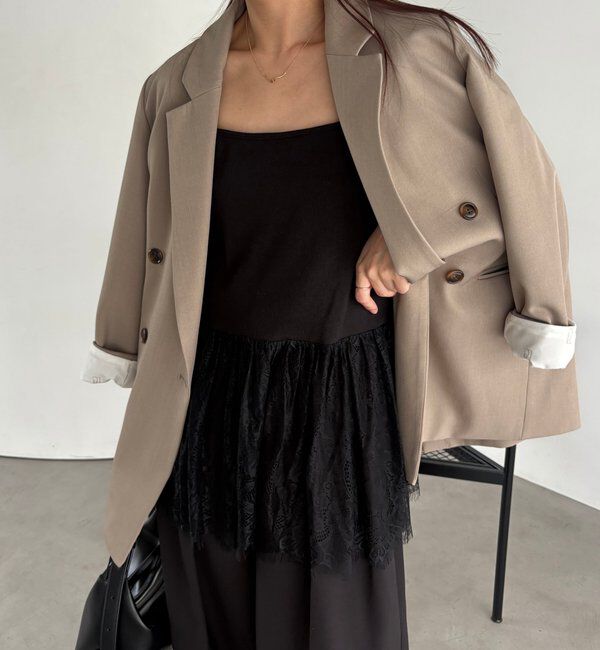  「【新色ブラック/調整可能◎】レースキャミ」|キャミソール|