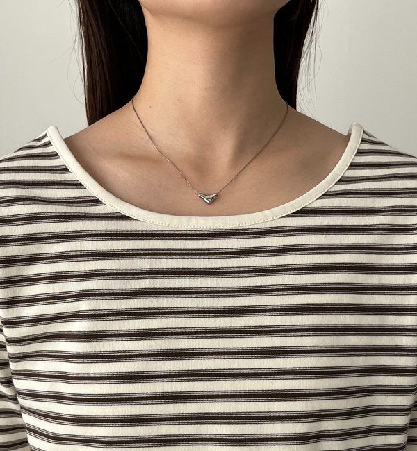  「バックUネッククロップボーダーTシャツ」|Tシャツ・カットソー|