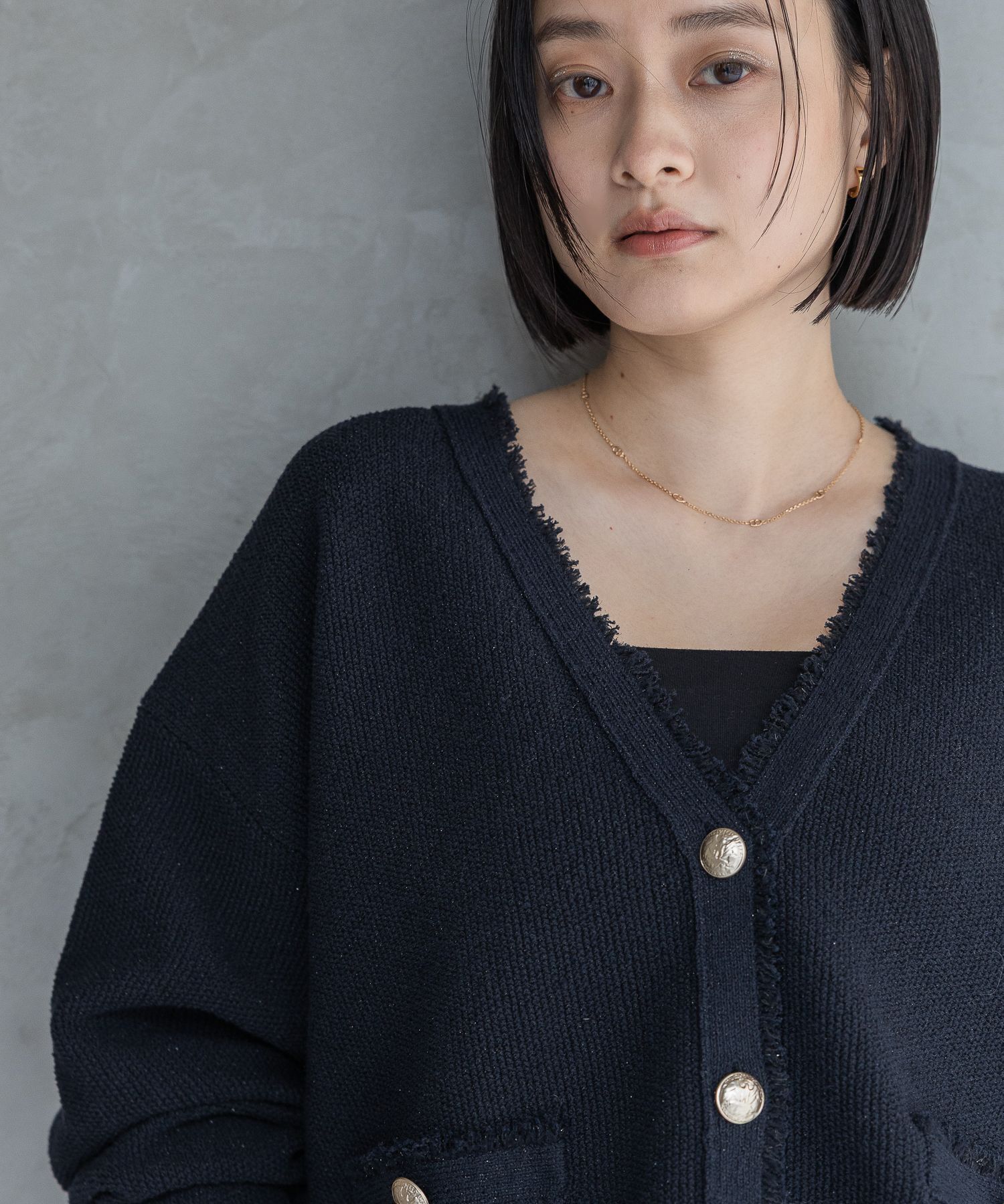 A part by 「ツイードVカーディガン」|ニット・セーター|