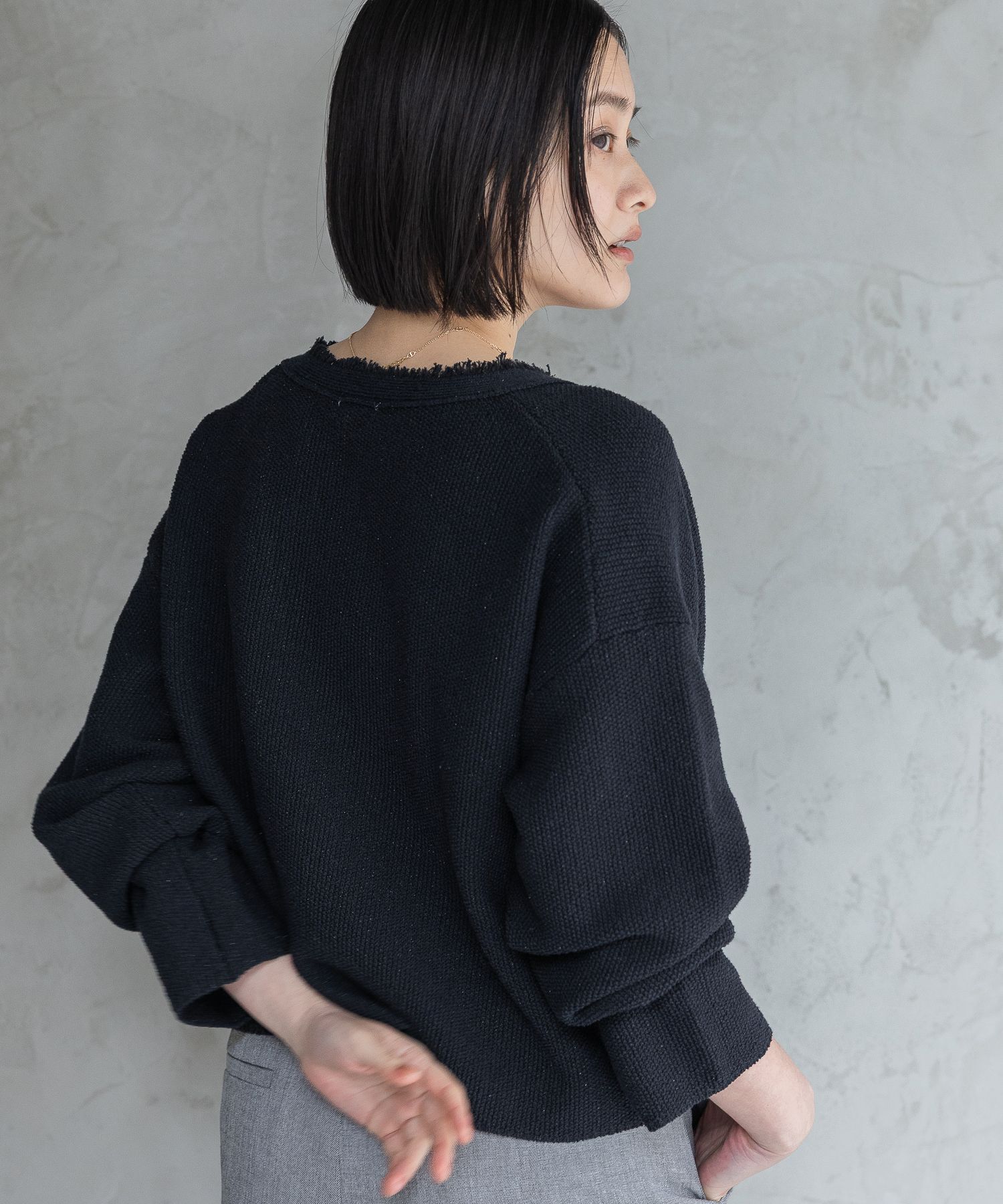 A part by 「ツイードVカーディガン」|ニット・セーター|