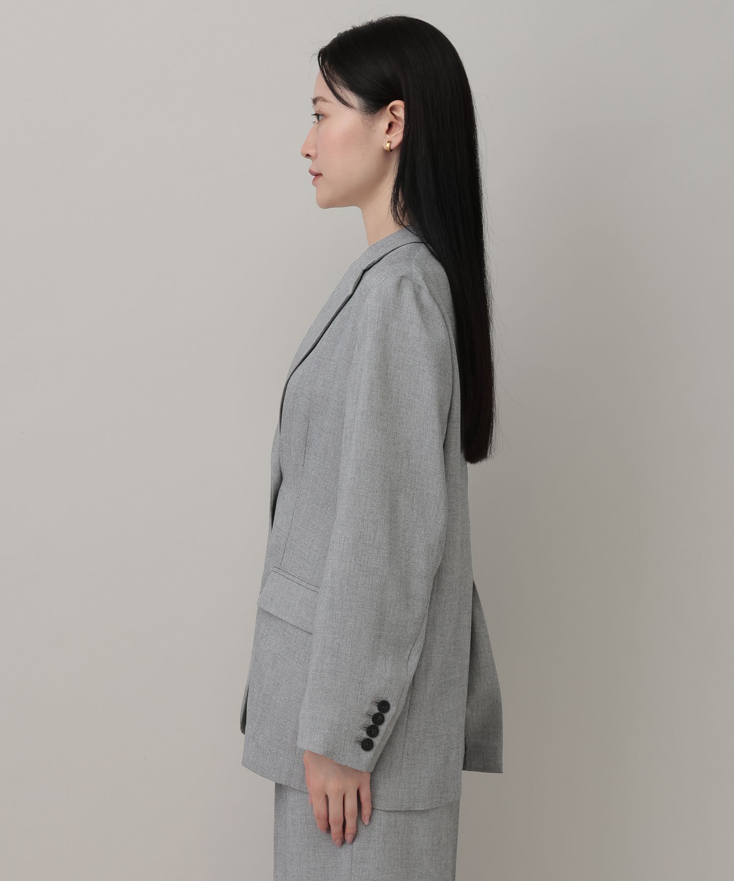 A part by 「【多機能・Sサイズ展開】リネンライクシングルジャケット」|テーラードジャケット|
