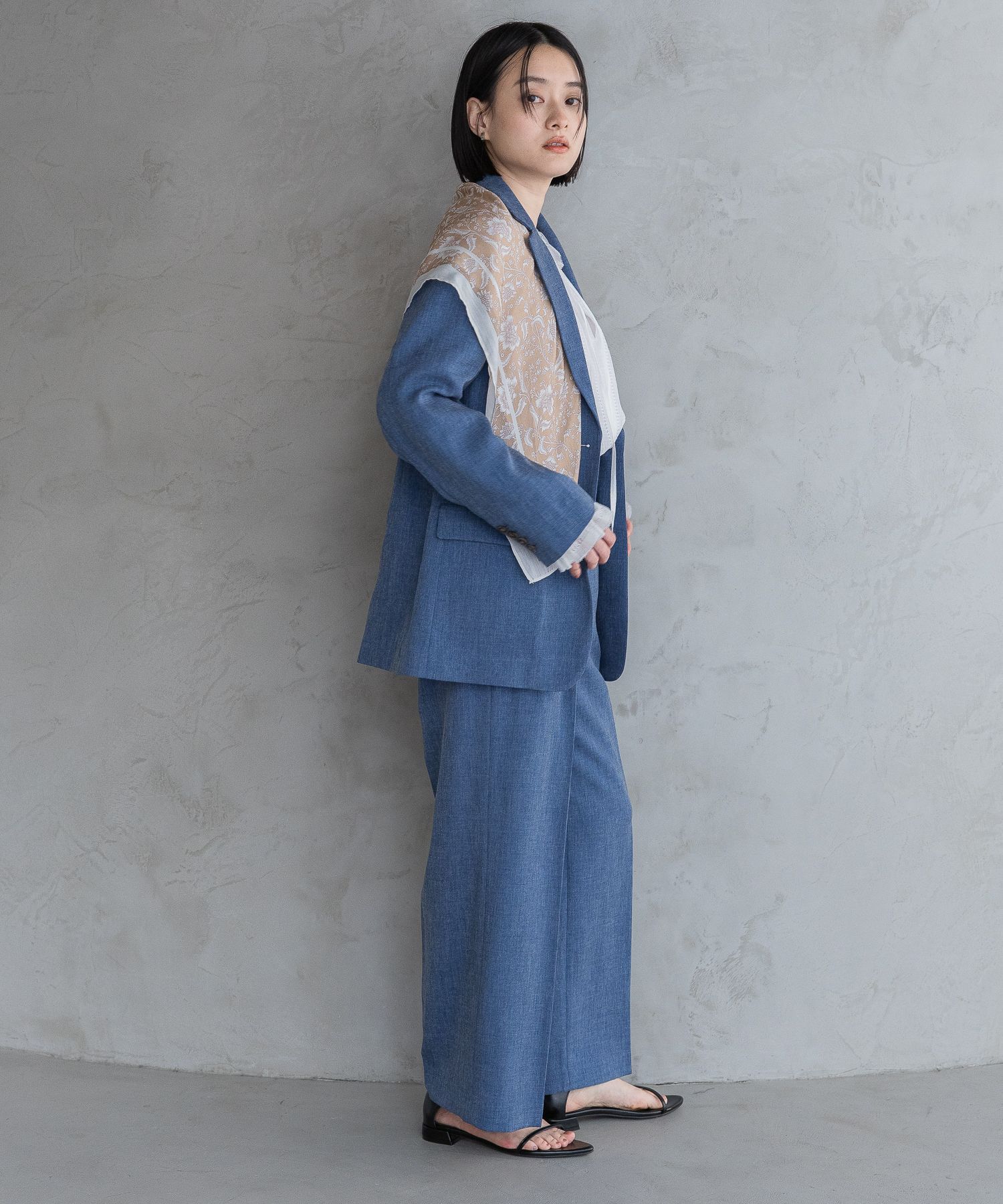 A part by 「【多機能・Sサイズ展開】リネンライクシングルジャケット」|テーラードジャケット|