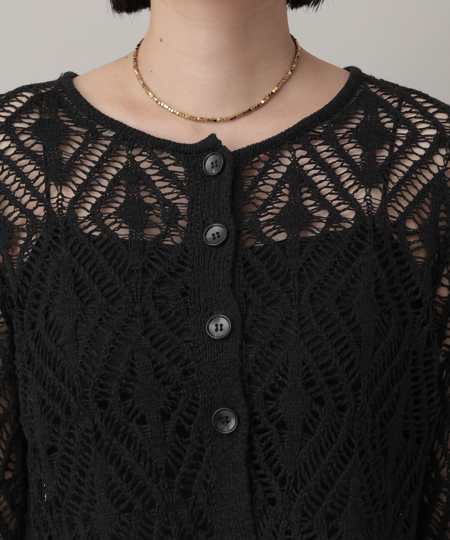 A part by 「リネンコンスカシアミカーディガン」|カーディガン|