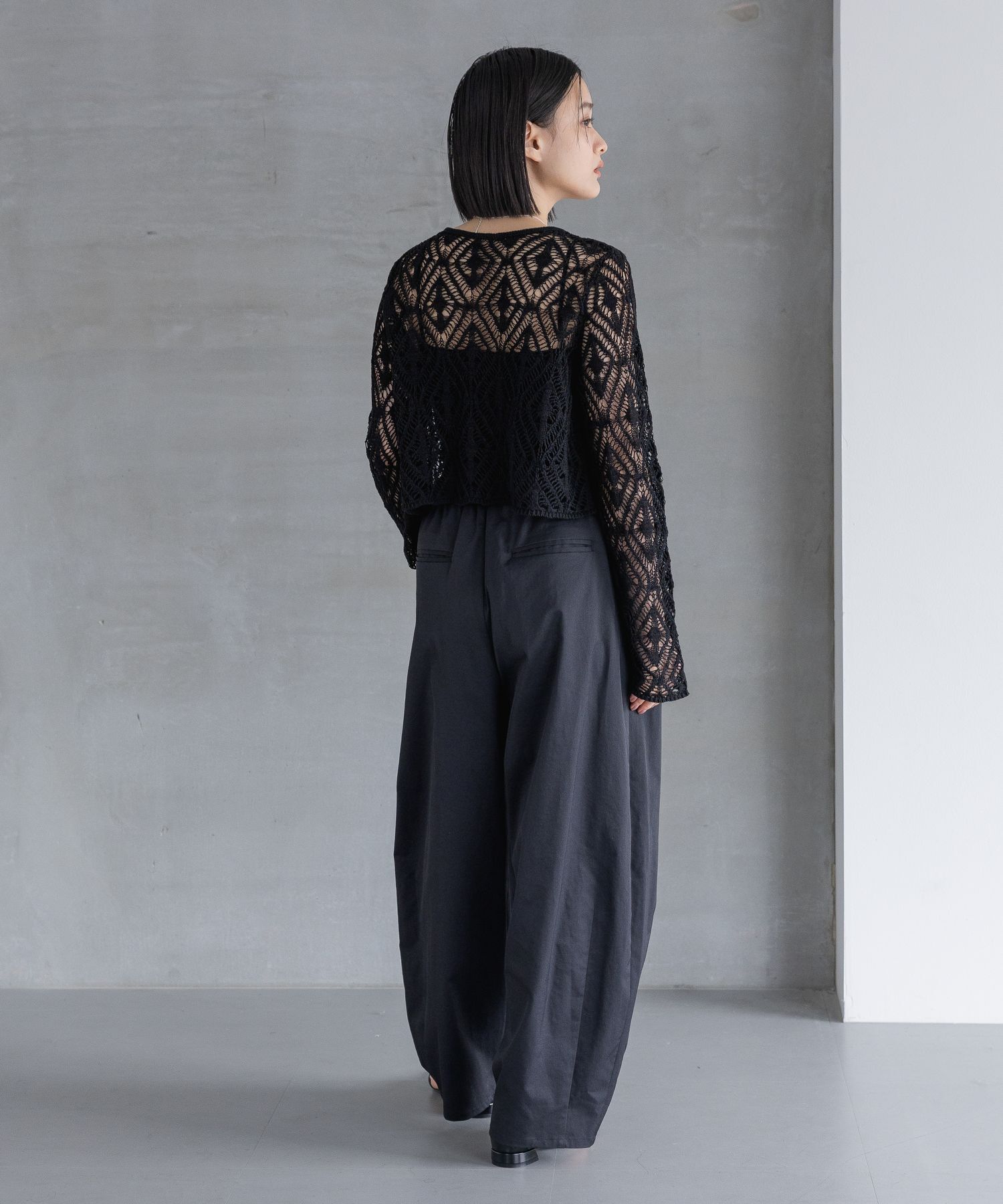 A part by 「リネンコンスカシアミカーディガン」|カーディガン|